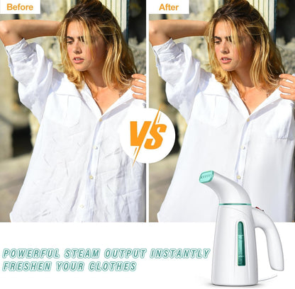 OGHom Portable Handheld Clothing Steamer - 700W Fast Heat Up, 240ml Capacity, Travel-Friendly (Cyan)