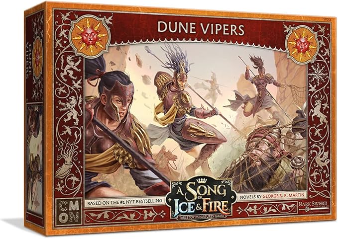 A Song of Ice and Fire Tabletop Miniatures Game Dune Vipers Unit Box - Deadly Assassins of The Sands Strategy Game for Adults Ages 14+ 2+ Players 45-60 Minute Playtime Made by CMON