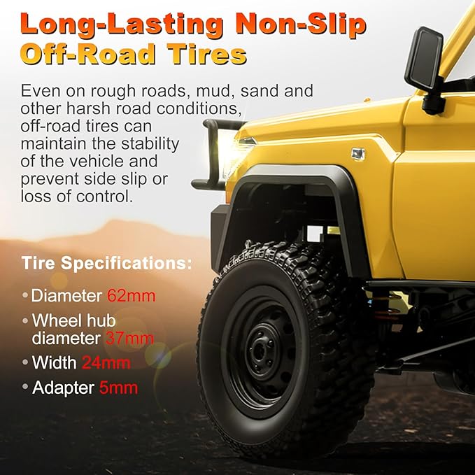 RC Crawler 1:12 Scale New Upgrade MN82-T RC Truck Crane 4WD LC79 Off Road Remote Control Pickup with Lights All Terrain Wrecker Vehicle for Teens Adults (Yellow)