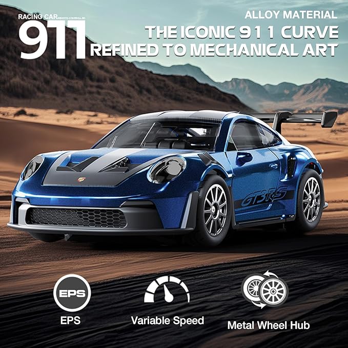 1/43 Scale RC Drift Car Mini GTR35 RC Model Car 2.4GHz 4WD RC Alloy Vehicles with Gyro &amp LED Lights for Adults Hobby Toys (Gray)