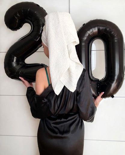 Black Number 29 Balloon 40 inch, 29 Number Balloons, 29th Black Birthday Decorations for Women Men, 29 Year Old Black Party Supplies