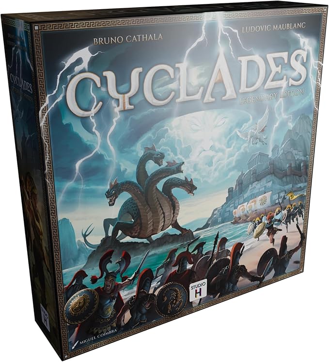 Cyclades | Epic Mythological Greek Strategy Game for Teens &amp Adults | Classic Auctioning &amp Area Control Board Game | 1v1 Competitive or Team Modes | Ages 14+ | 2-6 Players | 60-90 Minutes