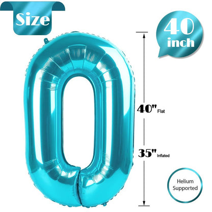Blue Number 13 Balloon 40 inch, 13 Number Balloons, 13th Blue Birthday Decorations for Girls Boys Kids, 13 Year Old Blue Party Supplies