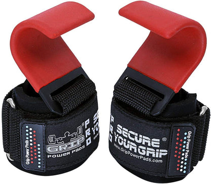 Weight Lifting Hooks Heavy Duty Lifting Wrist Straps Pull Ups Deadlift Straps Power Lifting Grips Padded Workout Straps for Weightlifting Gym Gloves for Men & Women Premium Workout Equipment