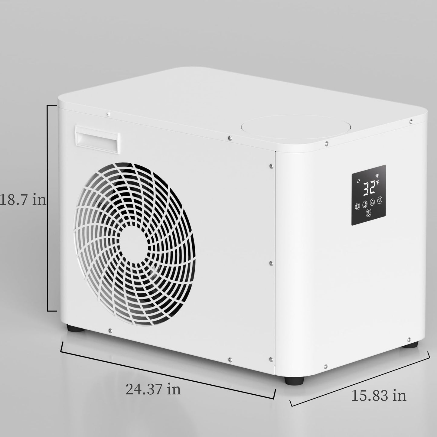 Deeptime 1HP Ice Bath Chiller — Wi‑Fi Remote‑Controlled Cold & Hot Water Chiller with 127‑Gallon Black Inflatable Tub, Cold/Hot Water Circulation System for Athlete Fitness Ice Baths