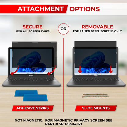 SightPro 14 Inch 16:9 Laptop Privacy Screen Filter - Privacy Shield and Anti-Glare Protector
