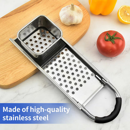 Mlesi Premium Grade Stainless Steel Spaetzle Maker Widen Plastic Handle Homemade Egg Noodle Dumpling Perfect Sized for pots and Pans Making Tool
