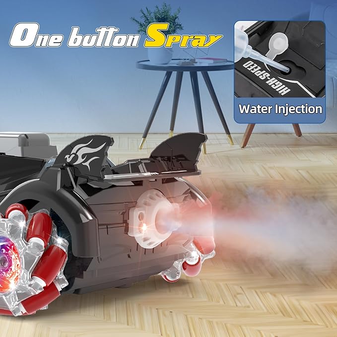 Yasola RC Car with Camera for Kids Remote Control 360° Rotating High Speed Stunt Vehicle Toy for Boys and Girls Rechargeable Racing Drift Cars with Flashing Lights and Dynamic Sound for Adults
