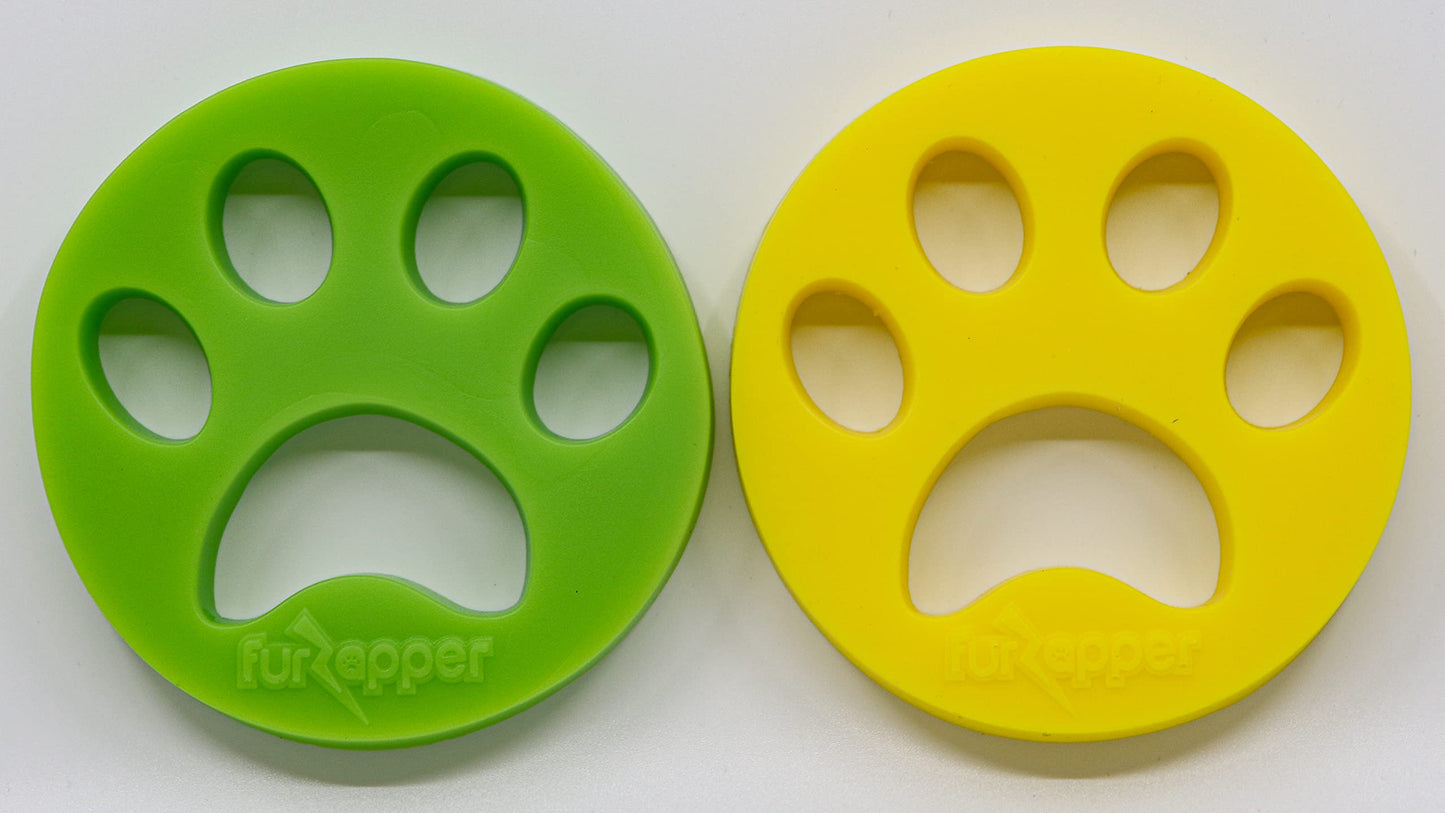 FurZapper Pet Hair Remover for Laundry, 2 Pack - Reusable Dog & Cat Hair Remover Tool As Seen on Shark Tank - Removes Pet Fur, Hair, Lint, Dander From Clothes & Laundry - Use 1 FurZapper Per Pet