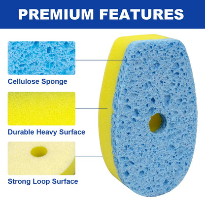 CELOX Dish Sponge with Handle for Pot Pan Sink Cleaning, Soap Dispensing Dish Sponge
