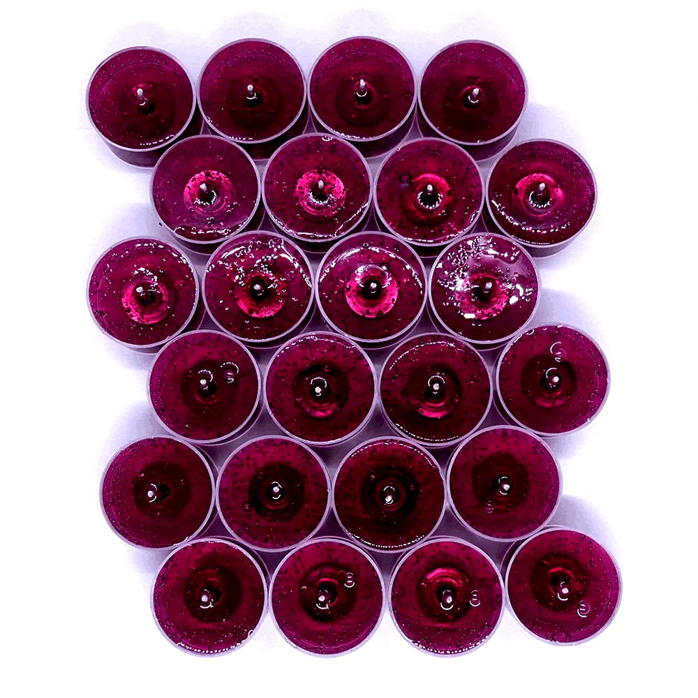 24 Pack of Black Raspberry Vanilla Inspired Scented Gentle Floral Aroma Up to 8 Hour Tea Lights by The Gel Candle Company™