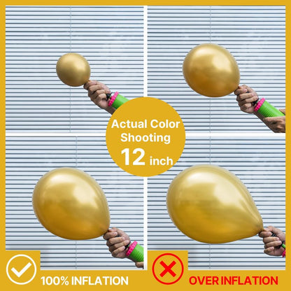PartyWoo Gold Balloons 100pcs Different Sizes of 18 12 10 5 Inch Gold Balloon Arch Kit Garland for Birthday Wedding Anniversary Baby Shower Graduation Retirement Casino Party Decorations Gold-G101