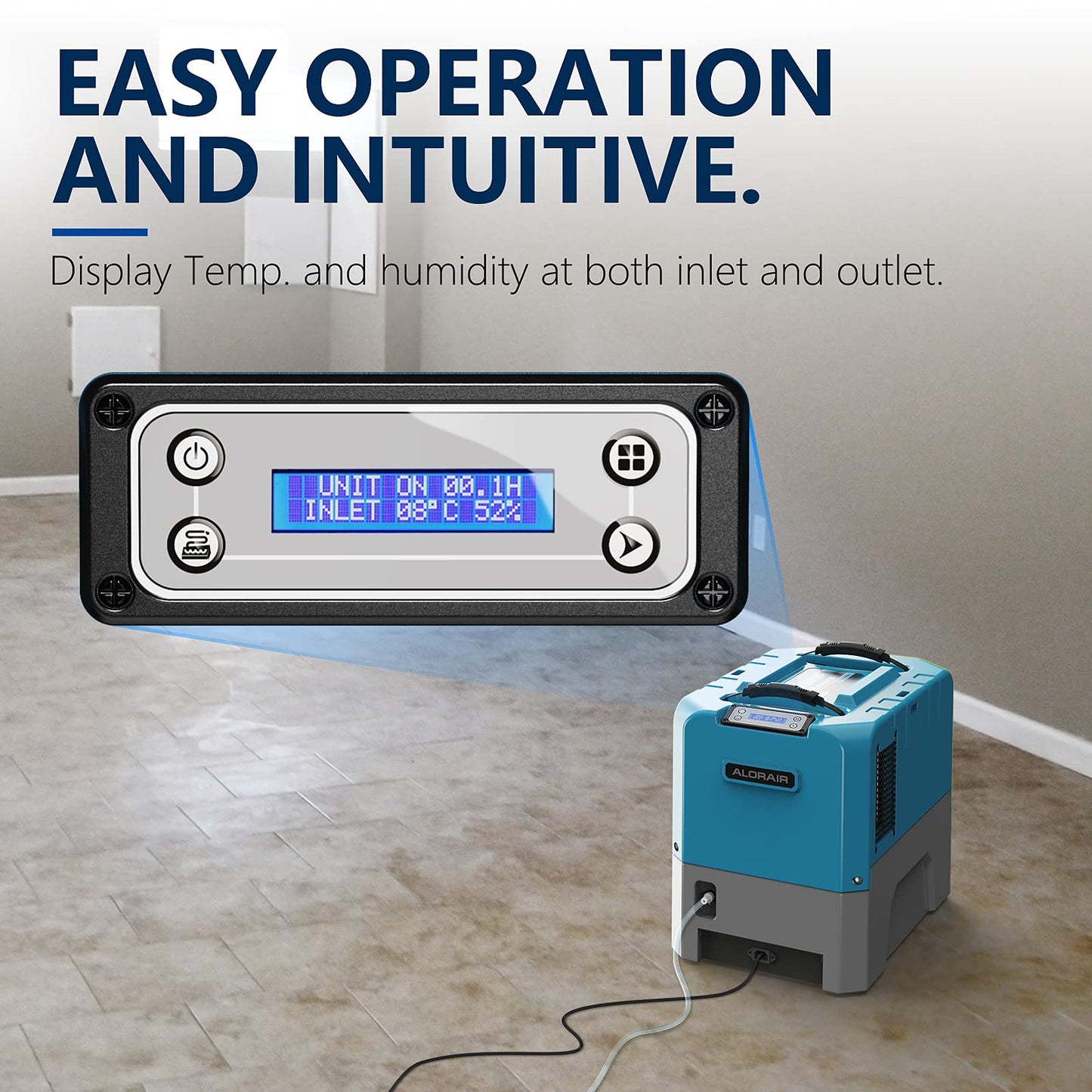 ALORAIR Commercial Dehumidifier with Pump, Up to 180 PPD (Saturation), 85 PPD at AHAM, 6 Years Limited Warranty, LGR Industrial Dehumidifier for Flood Repair, Crawlspace and Basement Drying