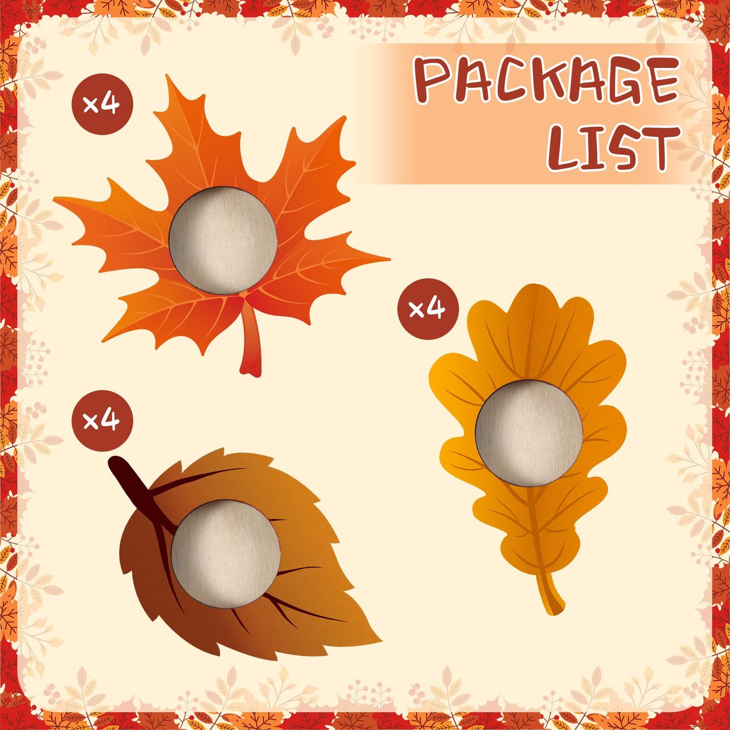 Marsui 12 Pcs Fall Thanksgiving Candle Holders Maple Leaves Harvest Table Centerpiece Decor Tealight Candle Holders for Home Tabletop Autumn Party Mantel Decorations
