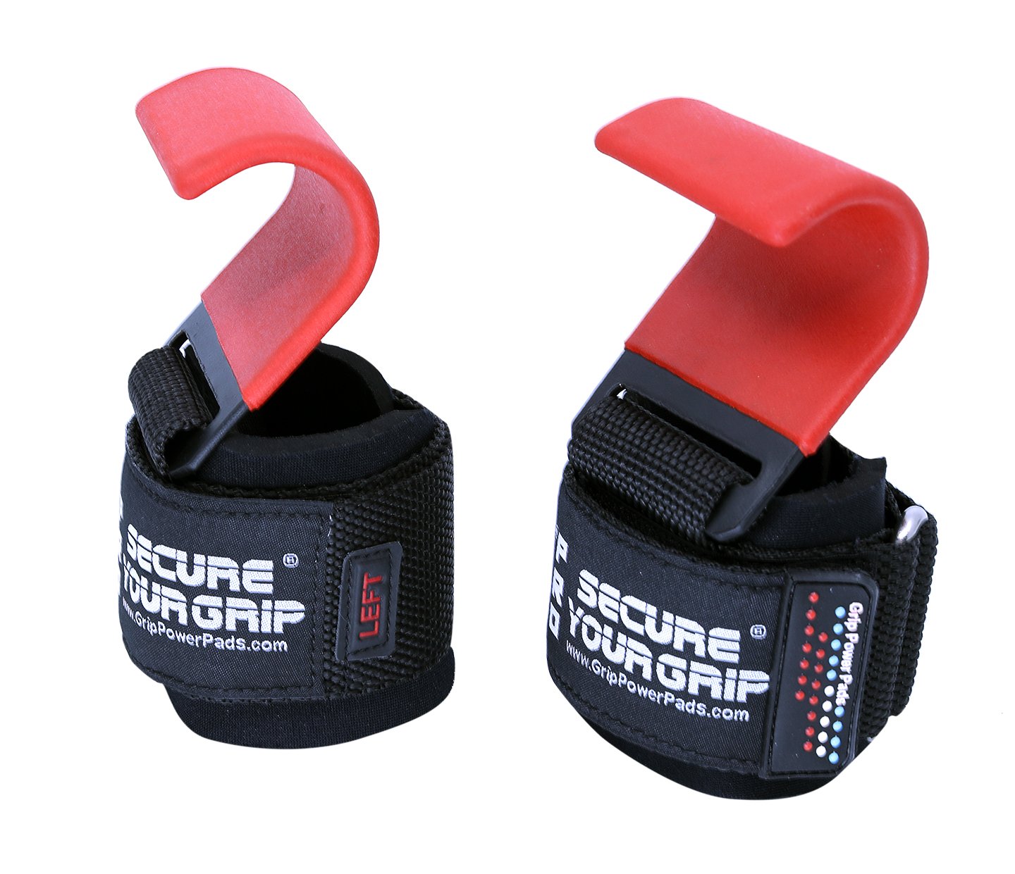 Weight Lifting Hooks Heavy Duty Lifting Wrist Straps Pull Ups Deadlift Straps Power Lifting Grips Padded Workout Straps for Weightlifting Gym Gloves for Men & Women Premium Workout Equipment