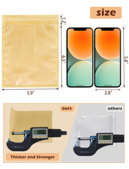 200 Pack Self Sealing Cookie Bags with Seal, 5.9x6.5 Inch Paper Bakery Bags with Window, Grease Resistant To Go Sleeves for Packaging Donut, Snack, Scone, Brownie, Small Pastries and other Treats