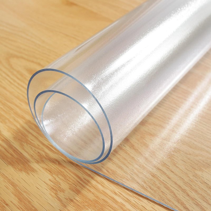 LovePads Frosted Table Cover Protector 44 x 96 Inch, 1.5mm Thick Plastic Table Cover, Table Protector for Dining Room Table, Waterproof Vinyl Tablecloth Table Pad Mat for Kitchen, Writing Desk