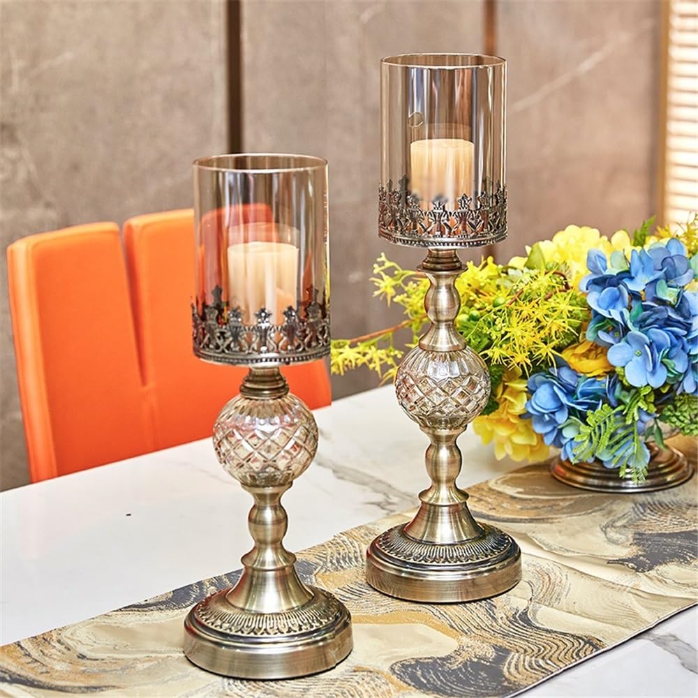Candle Holders Luxury Table Decoration Metal Candle Holder for Home, Wedding, Event and Party Festival Decorative Candlestick(Small)