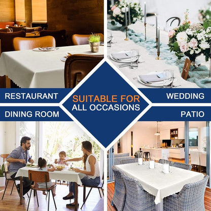 Smiry Round Table Cloth, Waterproof Heavy Duty Vinyl Tablecloths, Wipeable Washable Table Cover for Kitchen and Dining Room (Grey, 70" x 70")