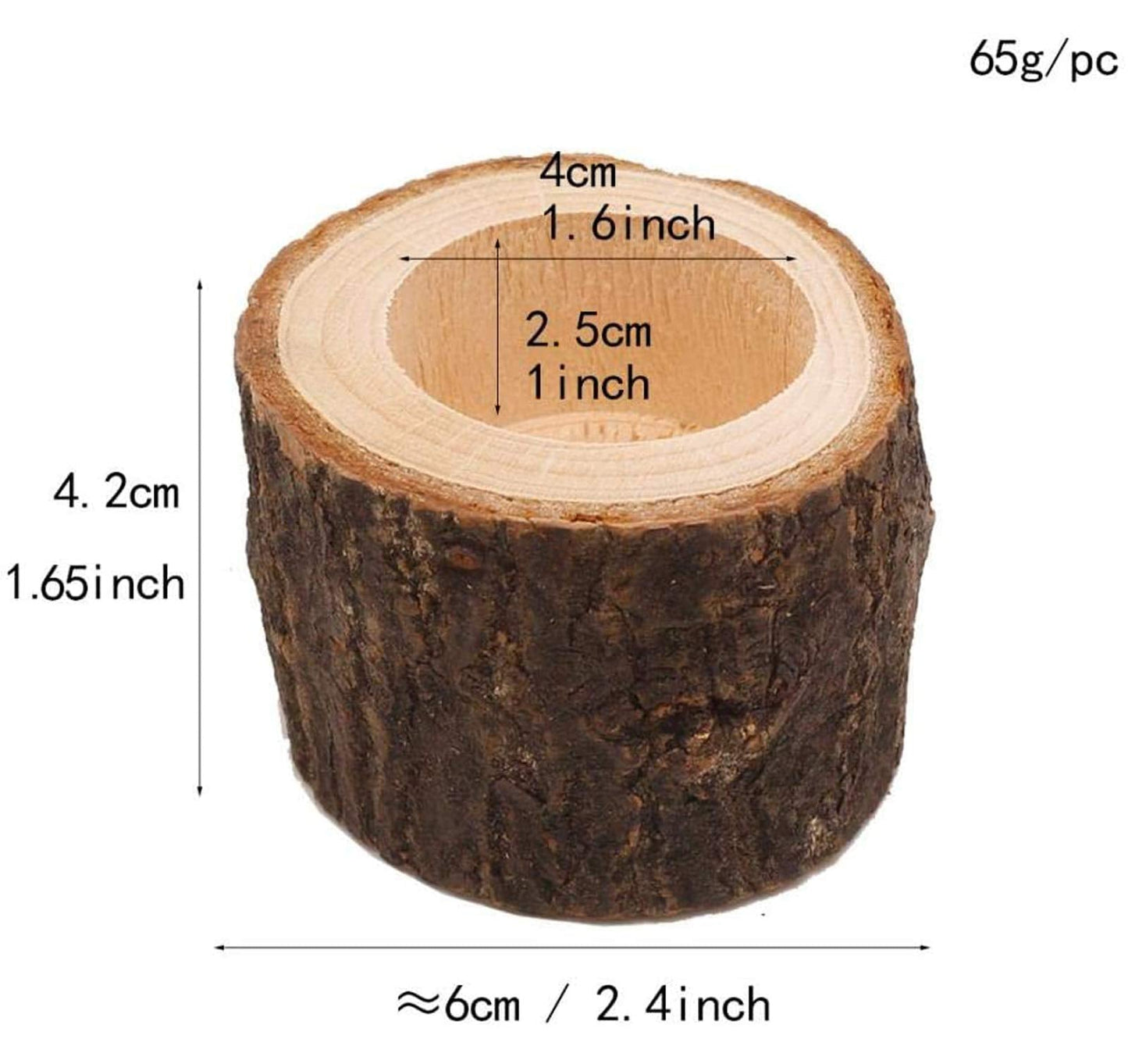 Yikko Tea Light Candle Holders, Personalized Wooden Votive Tealight Holders for Wedding Centerpieces for Table, Halloween |Christmas Party |Valentine's Day |Home Decoration - 12pcs (2.36Wx1.65H)