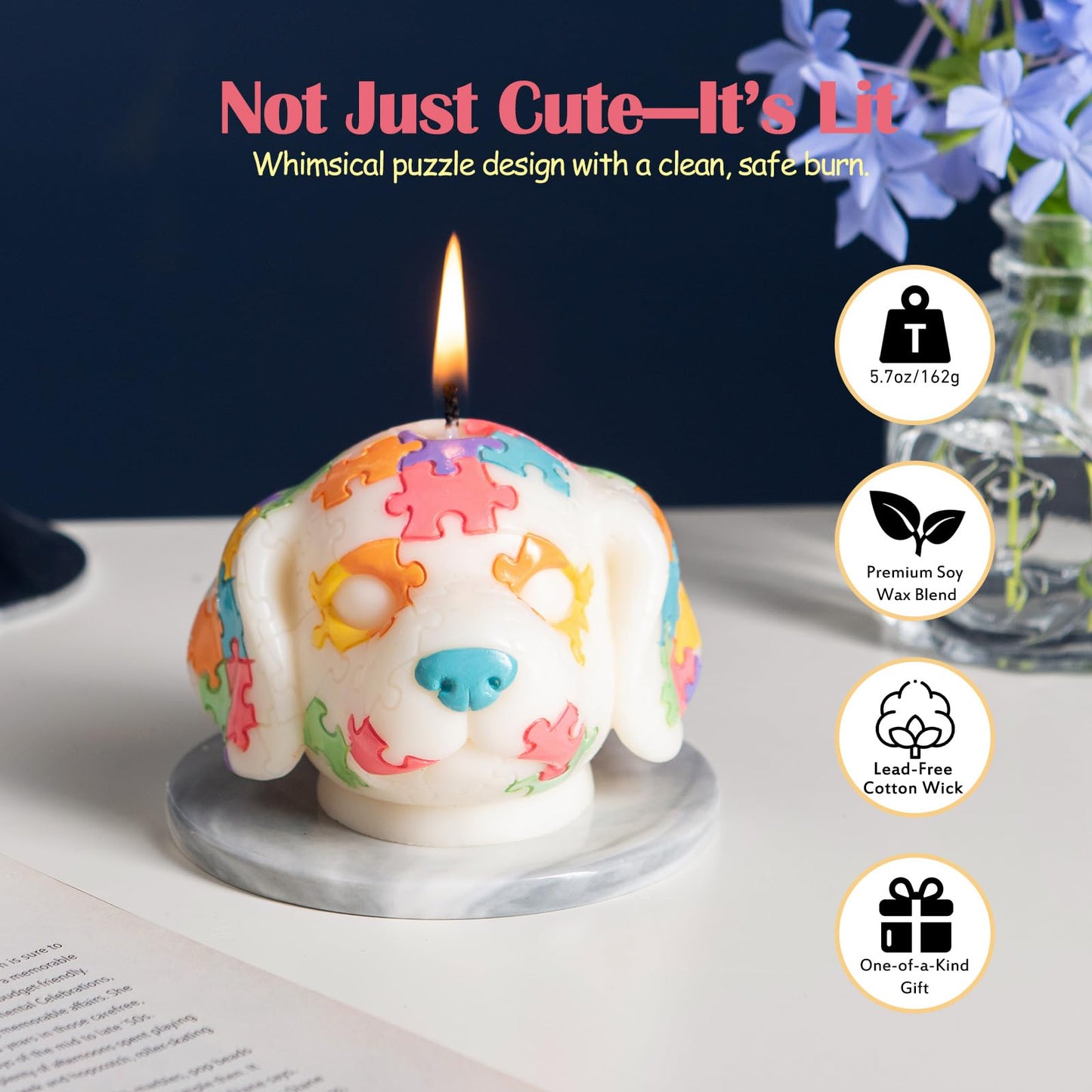 Dog Aromatherapy Vegetable Wax Candle