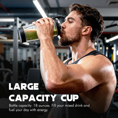 Replacement Cup for Ninja Blast Portable Blender,18 oz Vessel with Sip Lid & Base Cap, BPA-Free, Dishwasher Safe, Compatible with Ninja Blast Portable Blender BC100 Series BC151 Series Series
