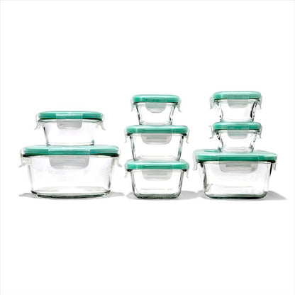 OXO Good Grips 16 Piece Glass Smart Seal Airtight Everyday Container Set