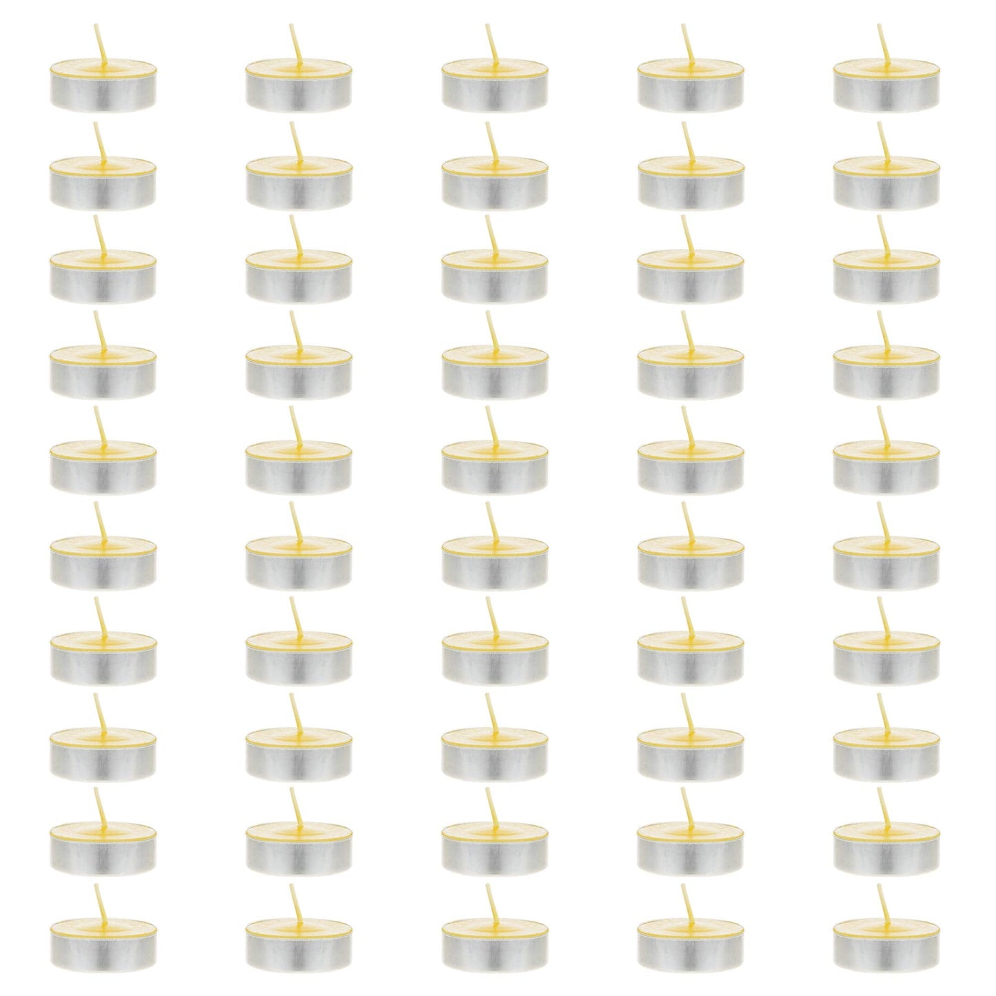 Mega Candles 50 pcs Scented Tea Lights Citronella Candles, Hand Poured Paraffin Wax Candle 8 Hours, Indoor & Outdoor Use, Camping, Festivities, Events, Party Usage, Patio, Barbecue BBQ, Picnics