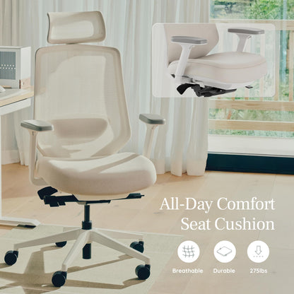 Branch Ergonomic Chair Pro - Mesh Office Chair with 14 Points of Adjustment - Height, Depth & Tilt Adjustable - 5D Armrests - Forward Tilt, Smooth Recline, and Lumbar Support - Black Boucle
