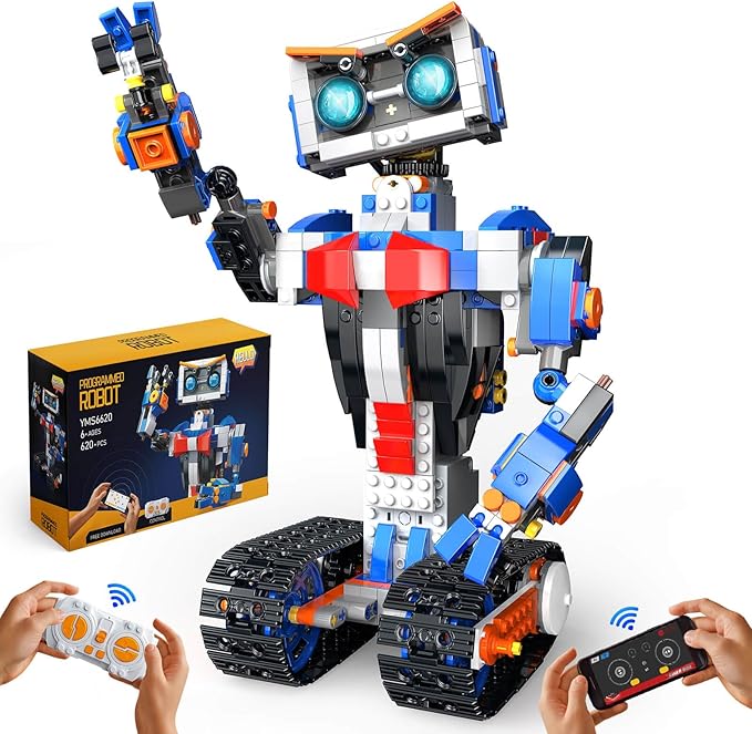 PIKARO Robot Robotics for Kids Ages 8-12 Boys Girls with App &amp Remote Control stem Toys for Boys Age 8-13 Build Your Own Robot STEM Building Sets Toys Birthday (623 PCS)