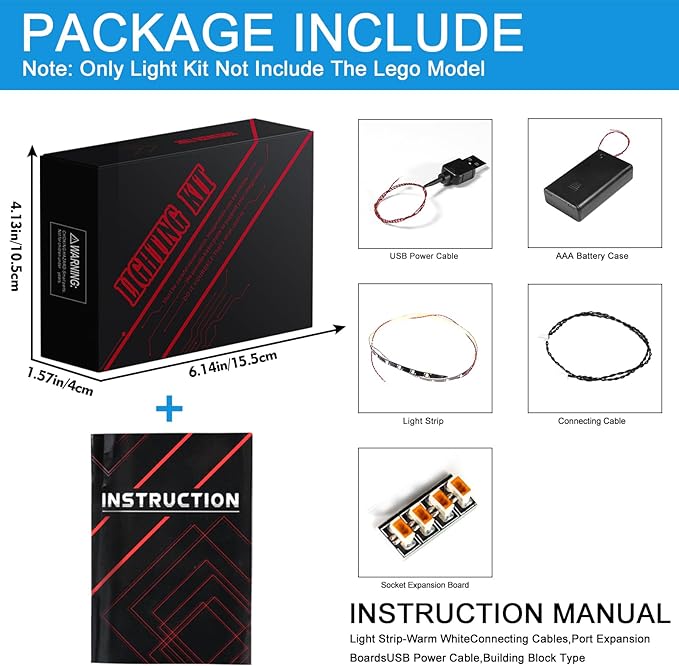 Upgraded Led Light Kit for Lego McLaren P1 Building Set Compatible with Lego 42172 Gift Idea for Adult Builders and Fans(Model Not Included)