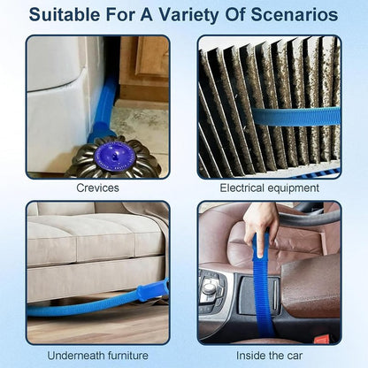 2026 Upgraded Dryer Vacuum Hose Attachment Compatible with All Vacuum Cleaner, Universal Dryer Vent Cleaner Kit, Dryer Lint Vac Attachment, Deep Cleaning Tools for Clogged Ducts & Lint Removal