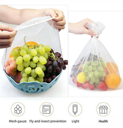 12Pack Reusable Mesh Fruit Bowl Covers, 13 Inch Elastic Stretch Food Covers, Fly Bug Proof Breathable Nylon Mesh for Outdoor Picnic BBQ Camping, Machine Washable Eco-Friendly Food Protectors