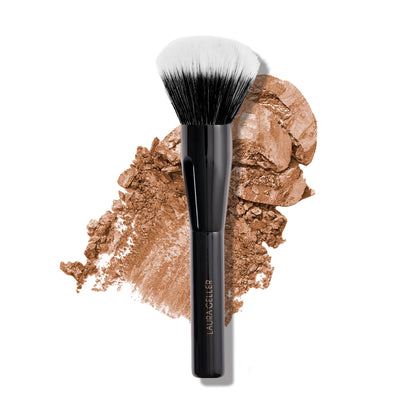 LAURA GELLER NEW YORK Retractable Black Kabuki Brush for Liquid, Cream and Powder Face Makeup With Aluminum Handle
