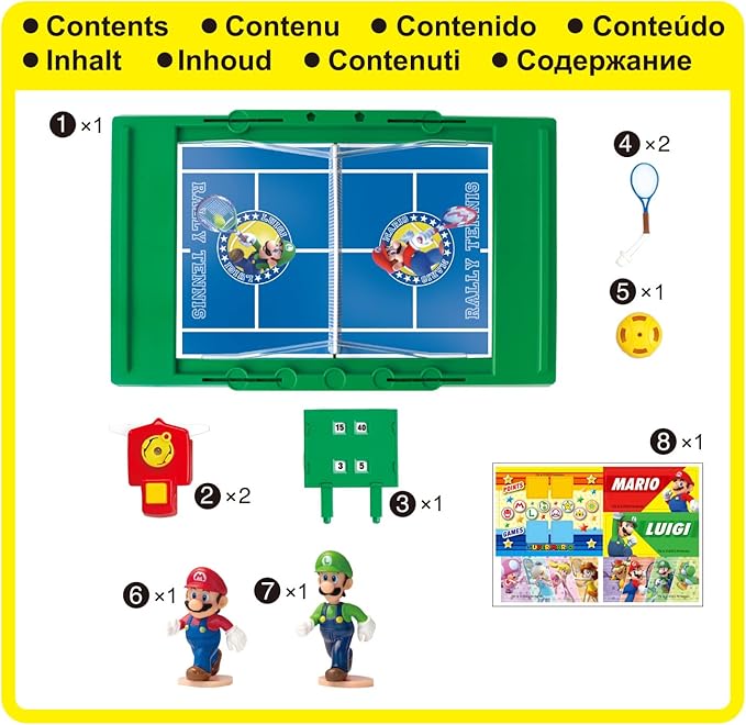 EPOCH Games Super Mario Rally Tennis Tabletop Skill and Action Game