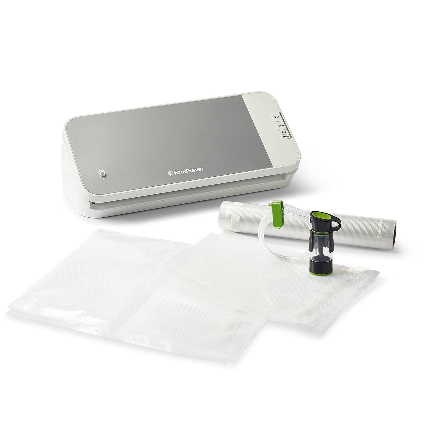FoodSaver VS2150 Vacuum Sealing System, Food Vacuum Sealer, White/Silver