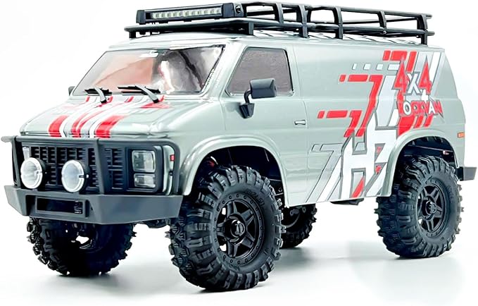 HOBBYPLUS CR18P EVO 2 RockVan RC Crawler - 1/18 Scale Mini RC Crawler with Two-Speed Transmission All-Metal Gears Evolved EVO Platform Ready-to-Run Distinctive Styling