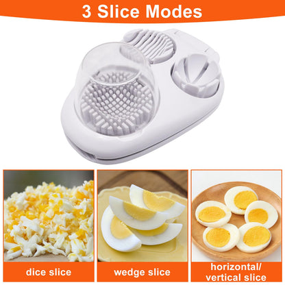 ZHMEINA Egg Slicer for Hard Boiled Eggs, Food Slicer with 10 Stainless Steel Wires, Heavy Duty Hard Boiled Egg Cutter, Spam Slicer for Soft Fruit Strawberry Luncheon Meat Home Use (1Pcs, White)