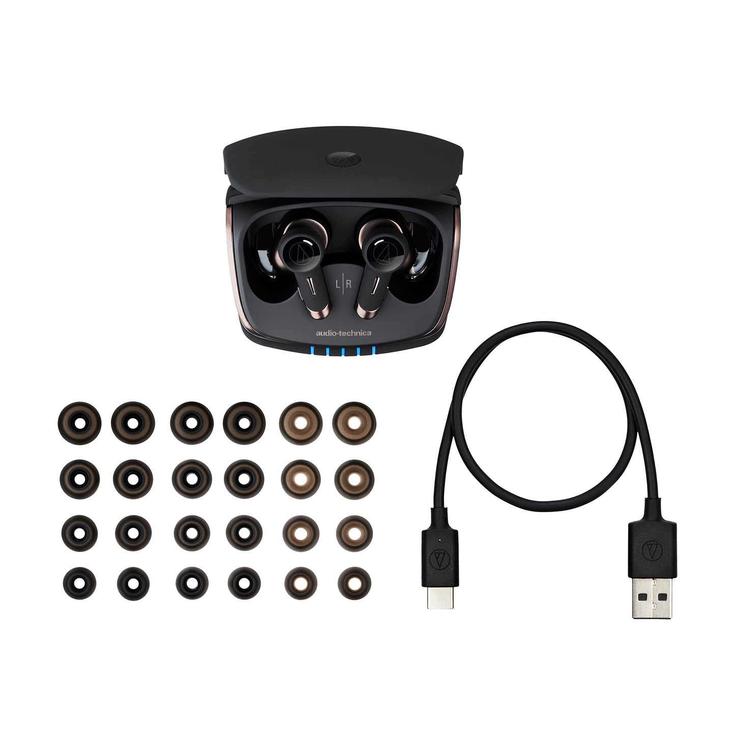 Audio-Technica ATH-TWX9 Wireless Earbuds, Premium Listening Experience with Bluetooth Wireless, Noise-Cancellation, High-Resolution Drivers with Innovative Acoustic Technology
