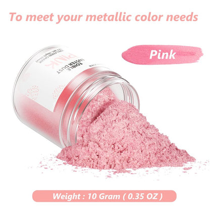 Pink Edible Luster Dust 10 Grams, Food Grade Cake Luster Dust Tasteless Dessert Dusting Powders for Baking Cherrysea Food Coloring Powder for Cupcakes, Cake Pops,Fondant,Chocolate, Candy
