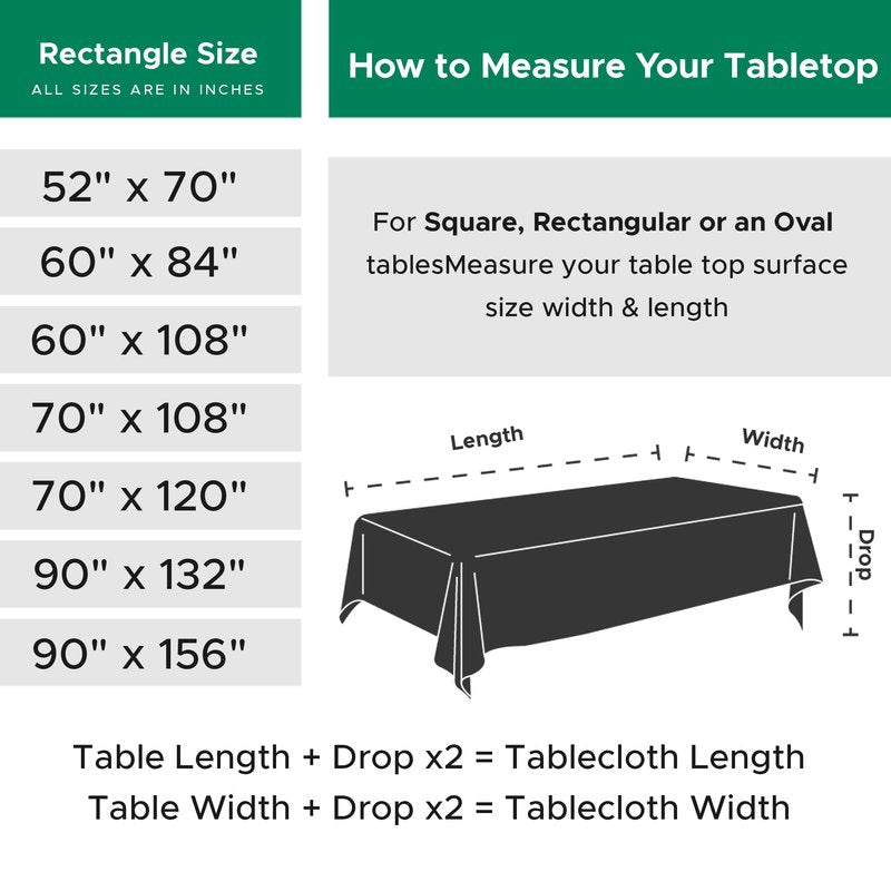 Biscaynebay Textured Fabric Christmas Rectangle Table Cloth 90x132 Inch, Hunter Green Water Resistant Tablecloths for Dining, Kitchen, Wedding and Parties etc. Machine Washable