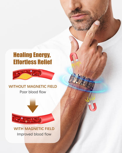 Jeracol Pure Copper Bracelet for Men, 3X Strength Magnetic Copper Cross Bracelets for Men with 3500 Gauss Magnets, Adjustable Length with Sizing Tool