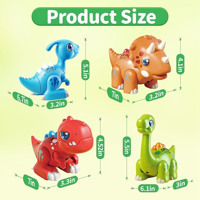 Assembly Dinosaur Toy Set for Kids Ages 3-5 Magnetic Dino Toys with Lights &amp Sounds Take Apart Dinosaur Building Set Creative STEM Educational Gift for Boys Girls