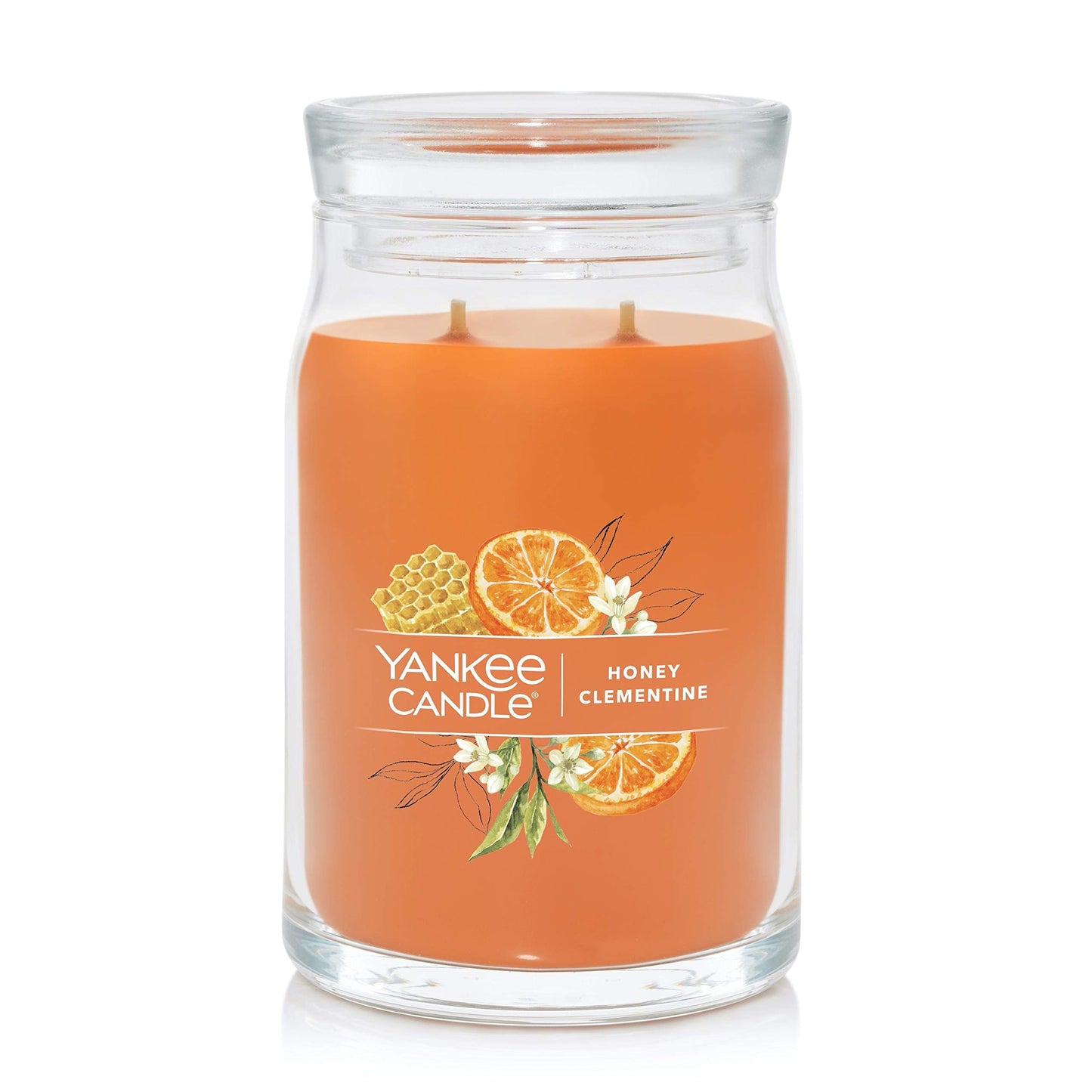 Yankee Candle Honey Clementine Scented Signature 20oz Large Jar 2-Wick Candle Over 60 Hours of Burn Time