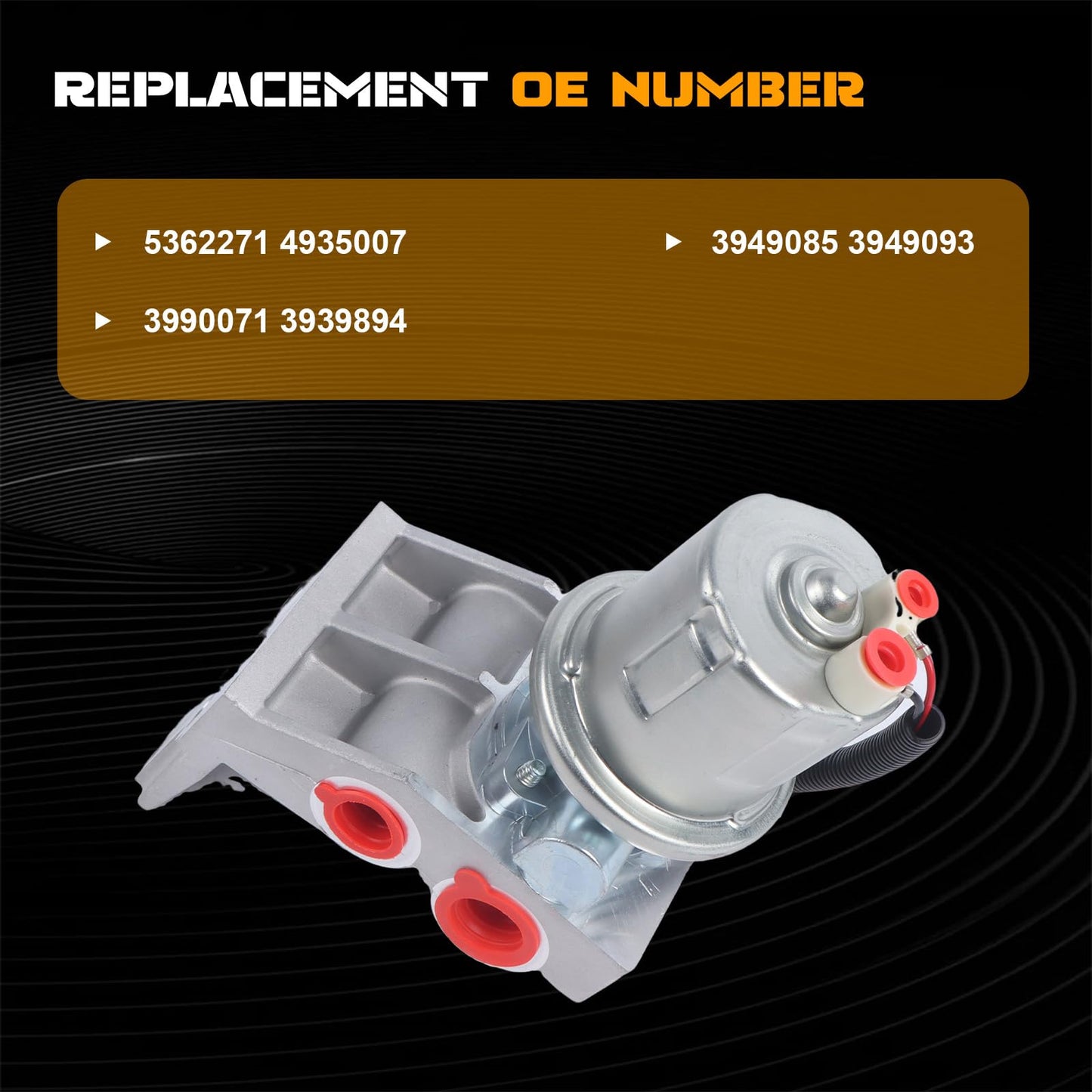 Direct Replacement Fuel Transfer Lift Pump Compatible with Cummins 8.3L ISC C-Series ISL 12V Diesel Engine OE Numbers 5362271 4935007 3990071 3939894 3949085 3949093