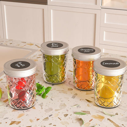 Keketin Glass Mason Jars with Lids,16 oz Wide Mouth,12 Pack Diamond Canning Jars with Airtight Lids and Bands,500ml Food Storage Containers for Preserving,Pickling,Canning