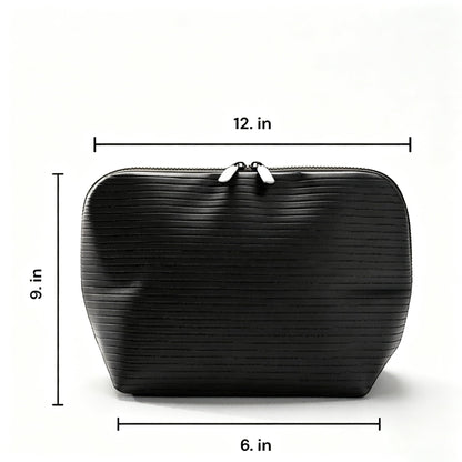 BXGJOSGH Parallel Travel Makeup Bag Women Large Capacity Makeup Organizer with Compartments, Fold-down Waterproof Toiletry Bag
