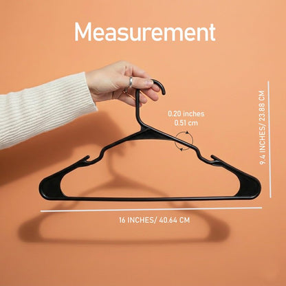 Utopia Home Plastic Hangers 200 Pack - Perfect Space Saving Clothes Hanger - Durable and Strong - Perfect Closet Organizers with Shoulder Grooves (Grey)