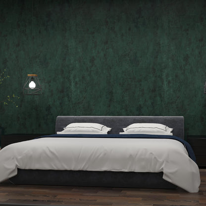 32"x354" Big Wide Dark Green Contact Paper Matte Extra Thick Art Deco Peel and Stick Wallpaper Waterproof Self-Adhesive Removable Pure Green Vinyl Wallpaper 3D Textured for Cabinet Studio Farmhouse