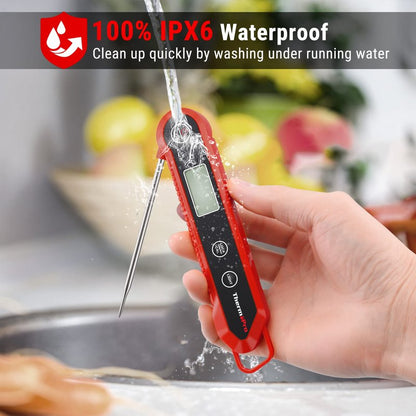 TempPro Digital Instant Read Meat Thermometer for Grilling Waterproof KitchenThermometer with Calibration & Backlight Smoker Oil Fry Candy Thermometer for Commercial Bakeware（Previously ThermoPro）